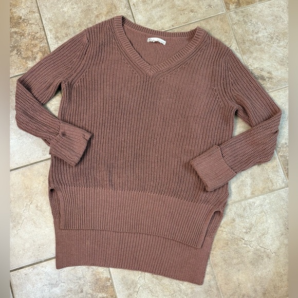 🌸kaisely Mauve V Neck Sweater - Picture 1 of 8